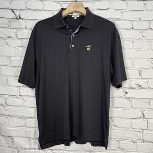 Iliac Golf Men's Polo Shirt Black Size L Luxury Hybrid Bert LaMar Embroidered‎
